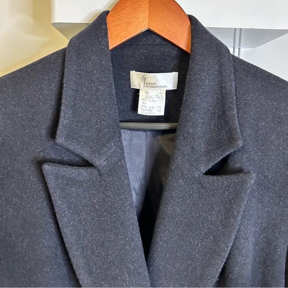 Giardy | Full Length Pea Coat | Double Breasted | Wool/kashmere | Navy | Size M - Picture 3 of 8